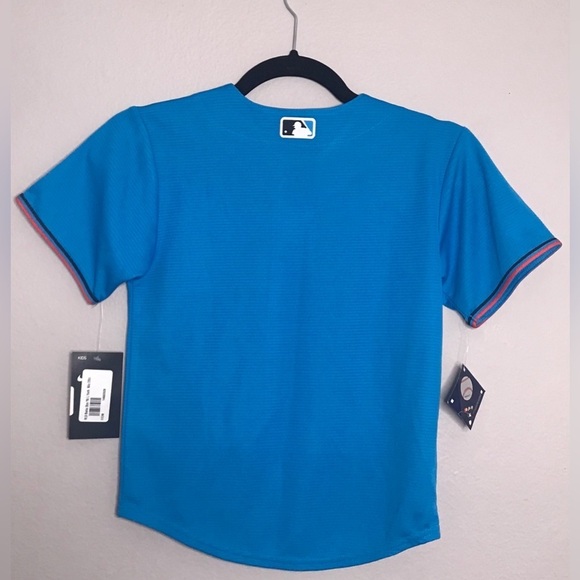 Miami Marlins Youth Alternate Replica Team Jersey L 7 NWT - Picture 4 of 11